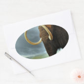 Het wollige MammoetLot van Mod. Ovale Sticker (Envelop)