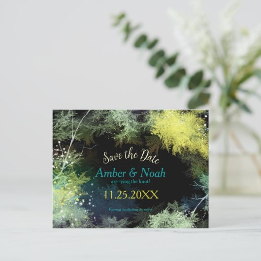 Het Wondenhuwelijk van de Starry bewaart de Datum Aankondigingskaart (Staand voorkant)