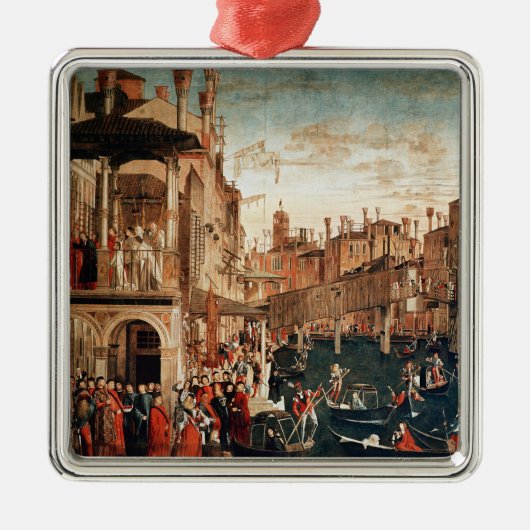 Het wonder van de Relic van het ware Kruis Metalen Ornament (Voorkant)