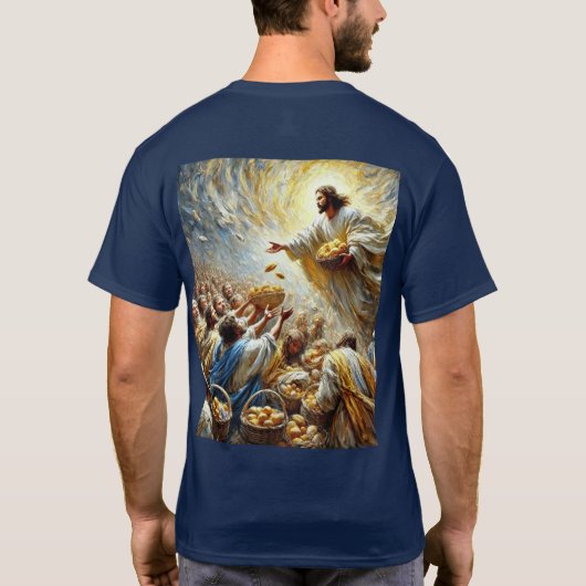 Het wonder van de veelheid - Loaves & Fishes shirt (Achterkant)