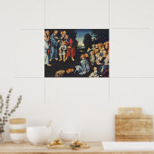 Het wonder van de vijf levens en twee vissen poster (Keuken)