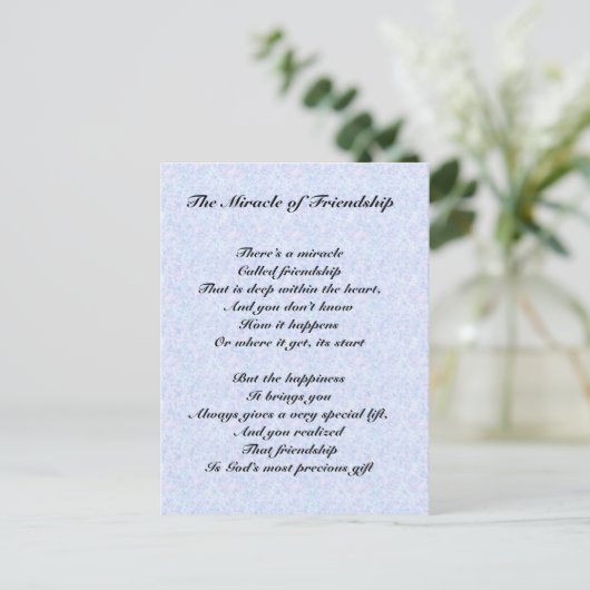 Het wonder van de vriendschap Briefkaart (Staand voorkant)