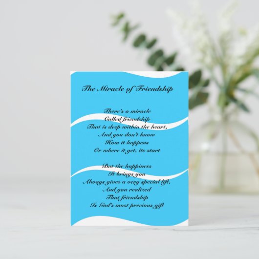 Het wonder van de vriendschap Briefkaart (Staand voorkant)