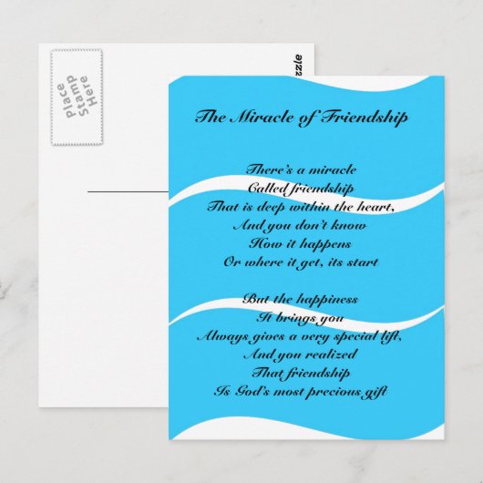Het wonder van de vriendschap Briefkaart (Voorkant / Achterkant)