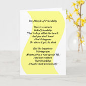 Het wonder van de vriendschap kaart (Gele Bloem)