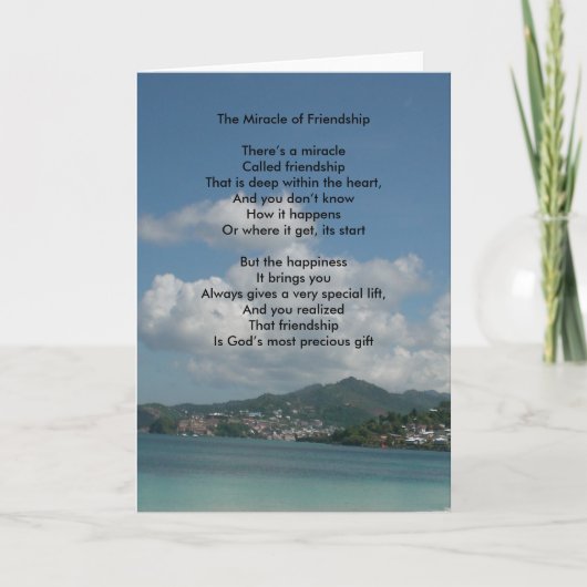 Het wonder van de vriendschap kaart (Voorkant)