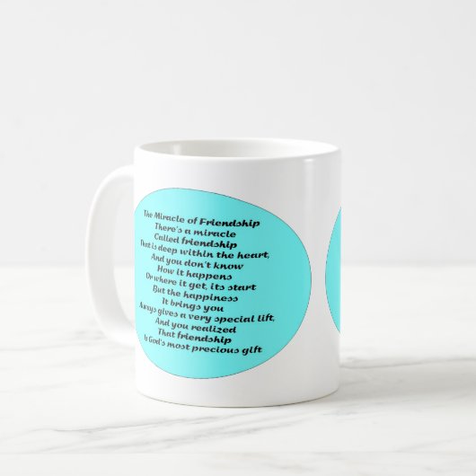 Het wonder van de vriendschap koffiemok (Voorkant links)