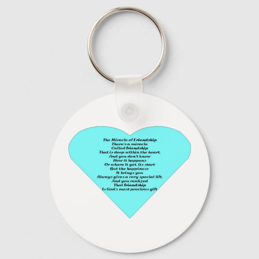 Het wonder van de vriendschap sleutelhanger (Voorkant)