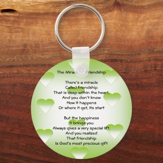 Het wonder van de vriendschap sleutelhanger (Voorkant)