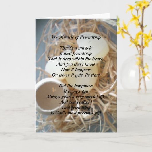 Het wonder van de vriendschapskaart kaart (Gele Bloem)