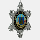 Het wonder van Dedham met kerstsnowflake Tin Sneeuwvlok Ornament (Links)