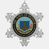 Het wonder van Dedham met kerstsnowflake Tin Sneeuwvlok Ornament (Voorkant)