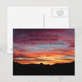 Het wonder van een zonsopgang briefkaart (Voorkant / Achterkant)