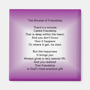 Het wonder van Friendship Poem magnet