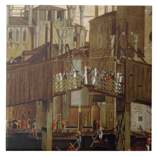 Het wonder van het juweel van het Heilige Kruis, d Tegeltje (Voorkant)