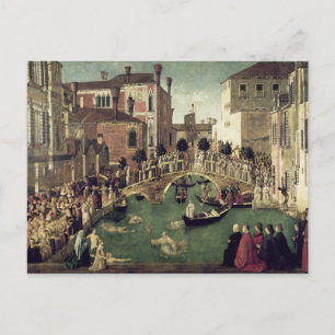 Het wonder van het kruis op de San Lorenzo-brug Briefkaart