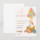 Het wonder van het nieuwe leven met baby shower vi kaart (Voorkant / Achterkant)