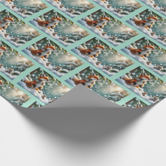 Het wonder van sneeuwbellen inwikkelpapier cadeaupapier (Hoek)