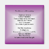 Het wonder van vriendschap Gedicht magneet (Voorkant)