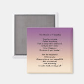 Het wonder van vriendschap magneet (Voorkant / Achterkant)