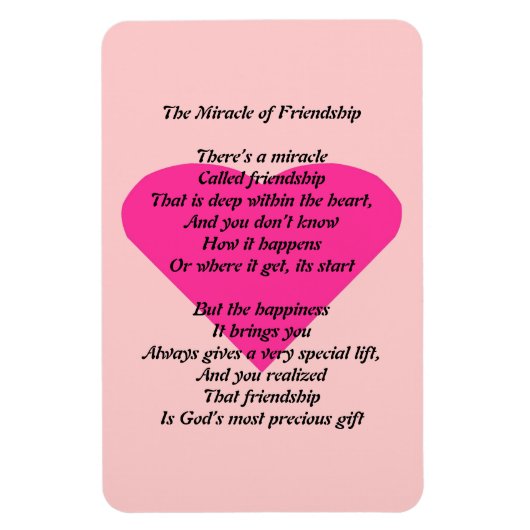Het wonder van vriendschap magneet (Verticaal)