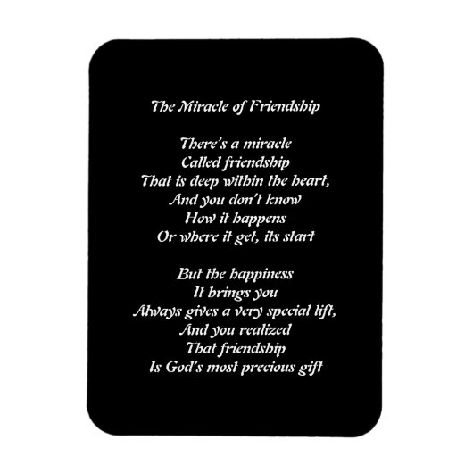 Het wonder van vriendschap magneet (Verticaal)