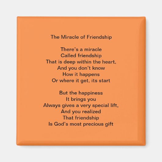 Het wonder van vriendschap magneet (Voorkant)