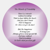 Het wonder van vriendschap sticker (Voorkant)
