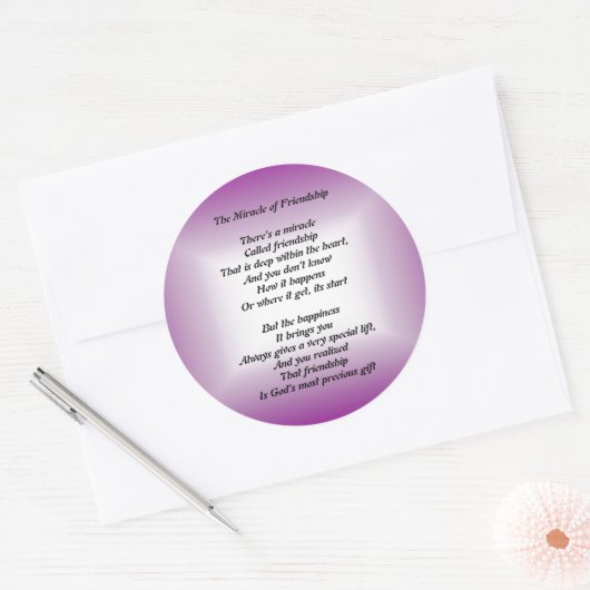 Het wonder van vriendschap sticker (Envelop)