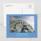 Het Wonder Wheel (Coney Island, NY) briefkaart (Voorkant / Achterkant)