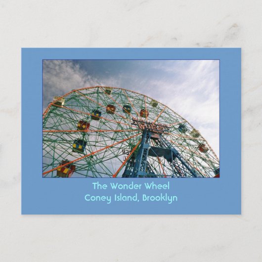 Het Wonder Wheel (Coney Island, NY) briefkaart (Voorkant)