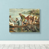 Het wonderbaarlijke ontwerp van de visserij (carto canvas afdruk (Insitu (Houten vloer))