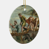 Het wonderbaarlijke ontwerp van de visserij (carto keramisch ornament (Rechts)