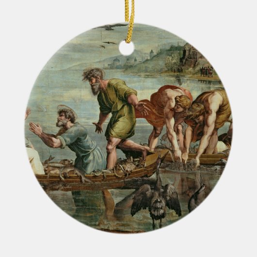 Het wonderbaarlijke ontwerp van de visserij (carto keramisch ornament (Voorkant)