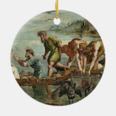 Het wonderbaarlijke ontwerp van de visserij (carto keramisch ornament (Achterkant)