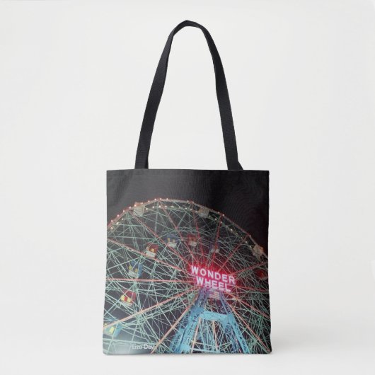 Het wonderwiel bij nacht tote bag (Voorkant)