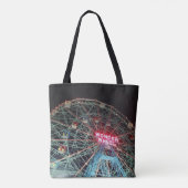 Het wonderwiel bij nacht tote bag (Achterkant)