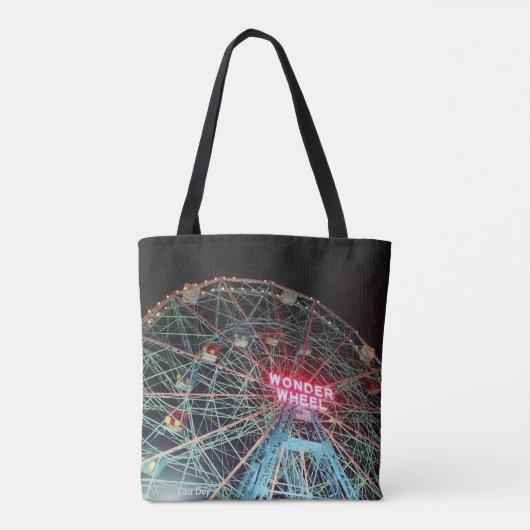 Het wonderwiel bij nacht tote bag (Achterkant)