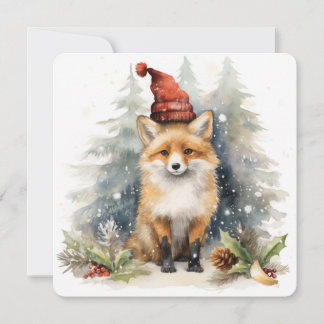 Het Woodlawn Collectie: Christmas Fox Feestdagenkaart