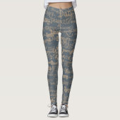 het woord DANCE grijs Leggings (Voorkant)