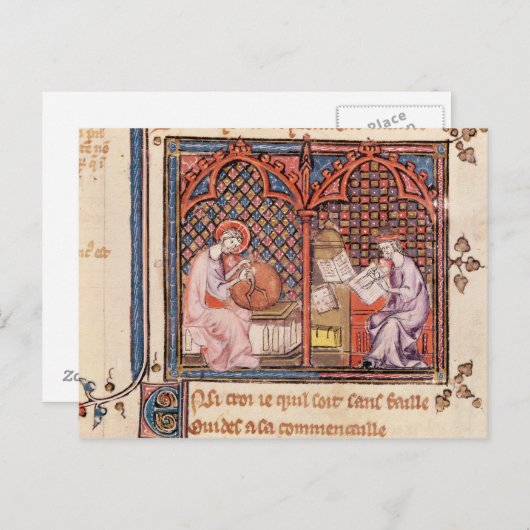 Het woord, de schepper van de wereld en de Auteur Briefkaart (Voorkant / Achterkant)