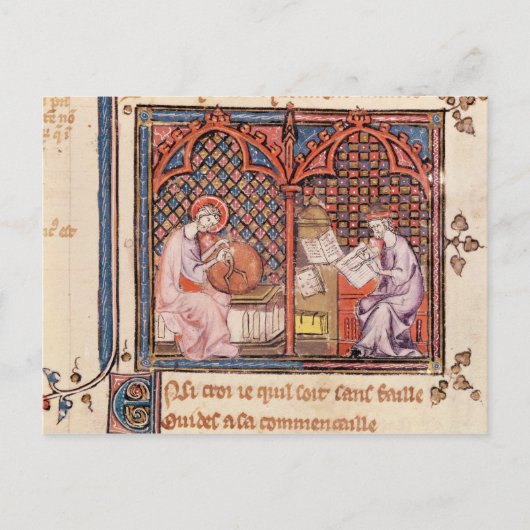 Het woord, de schepper van de wereld en de Auteur Briefkaart (Voorkant)