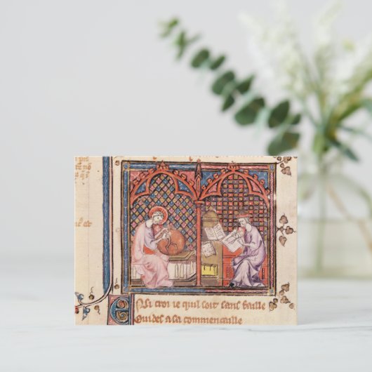 Het woord, de schepper van de wereld en de Auteur Briefkaart (Staand voorkant)