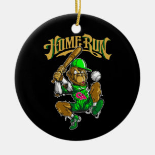 Het woord donder staat er op keramisch ornament