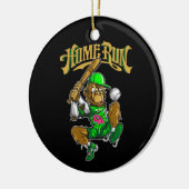 Het woord donder staat er op keramisch ornament (Links)