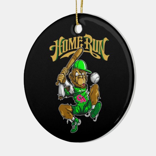 Het woord donder staat er op keramisch ornament (Links)