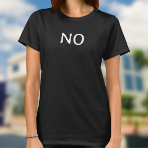 Het woord Geen eenvoudige minimalistische statemen T-shirt
