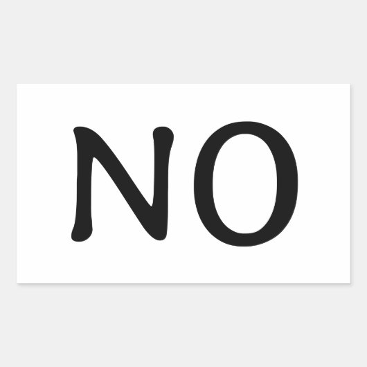 Het woord Geen verklaring Tekst Eenvoudig bericht Rechthoekige Sticker (Voorkant)