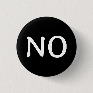 Het Woord Geen Verklaring Tekst Minimalistisch Zwa Ronde Button 3,2 Cm