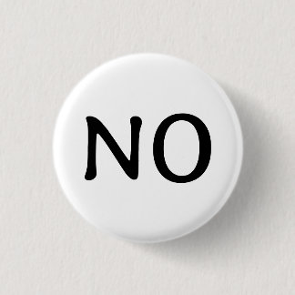 Het Woord Geen Verklaring Tekst Minimalistisch Zwa Ronde Button 3,2 Cm